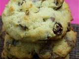 Cookies u.s. aux petits raisins et au chocolat au lait