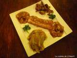 Jambon, sauce au porto et son accompagnement forestier