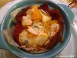 Petits paniers de jambon de la forêt noire,avec butternut, comté, roquefort, pommes granny et amandes