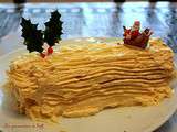 Traditionnelle bûche crème au beurre et noisettes