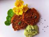 Galettes de riz, beurre d'avocat citronné et capucines