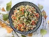 Julienne de légumes, riz et quinoa