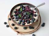 Porridge amande et myrtilles #vegan