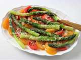 Salade d'asperges et tomates aux graines de chanvre #vegan
