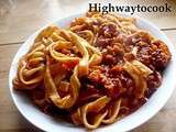 Tagliatelles à la bolognaise