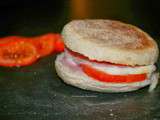 Muffin jambon mozzarella façon hamburger