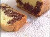 Cake marbré vanille & chocolat