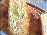 Cake poireaux saumon fumé