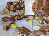 Cake marbré chocolat marron