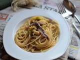 Spaghetti poireaux et anchois