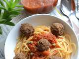 Spaghetti sauce tomate boulettes de thon