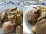Tagliatelle au boudin blanc et aux cèpes