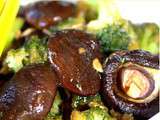 Brocolis et Champignons Shiitake à la sauce d'huitre