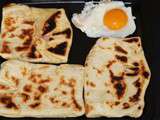 Naans au jambon fumé