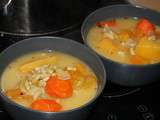 Soupe de potiron et rutabaga à l'ail