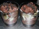 Verrines chocolat banane