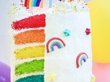 Rainbow cake ou gâteau arc-en-ciel - Version (plus) légère