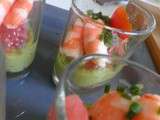 Verrine Crevettes, Guacamole, Pamplemousse – 20′ chrono