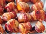 Brochettes de pommes de terre au lard et chorizo