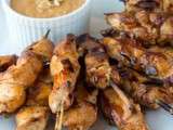 Brochettes de poulet au saté