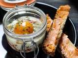 Oeufs cocotte tomates séchées pesto