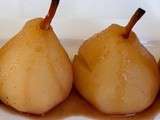 Poire pochée au caramel