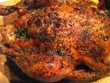 Poulet rôti aux herbes et ail confit
