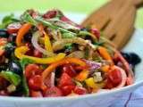 Salade de poulet aux 2 poivrons