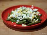 Salade d’haricots verts aux œufs durs, crème de ciboulette