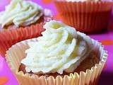 Cupcakes mangue caramélisée & topping vanille
