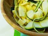 Salade de courgette crue au citron et mozzarella