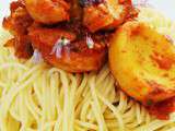 Spaghettis sauce tomate et artihauts