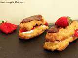 Eclairs chantilly vanille & fraises