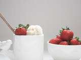 Glace mascarpone, coulis de fraise/verveine