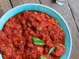 Makbouba (salade cuite poivrons tomates)