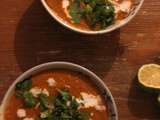 Retour des soupes avec Ottolenghi : lentilles et tomates / courgettes et petits pois