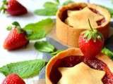 Tartelettes fraises, menthe & vanille par le blog Pourquoi je grossis