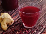 Bissap (jus d’hibiscus) pomme gingembre