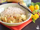 Curry de Crevettes, lait coco et banane