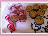 Muffins banane-chocolat, muffins fraise-menthe