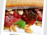 Sandwich Carpaccio Bœuf-Roquette-Pistou