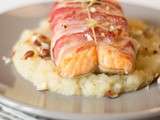 Roti de saumon et sa purée de cèleri croustillante ▼ repas de fêtes