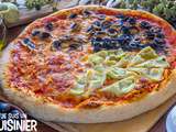 Pizza des 4 saisons (artichaut, champignons, jambon et olives)