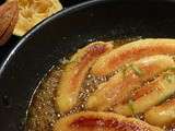 Bananes aux agrumes flambées au rhum vieux