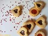 Biscuits de Saint Valentin Fourrés au Nutella et à la Confiture