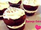 Sponge Cakes au chocolat et Chantilly