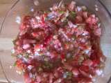 Salade marocaine au poivrons tomates oignons