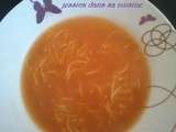 Soupe à la tomate cerises et ses vermicelles