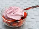 Salade de fraises et son espuma aux cuberdons