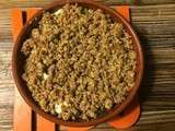 Crumble courgette et fromage de chèvre frais aux céréales